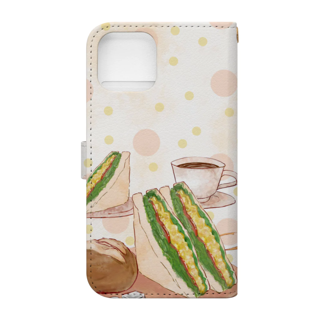 1mochi_mochiのちょっとひといき Book-Style Smartphone Case :back