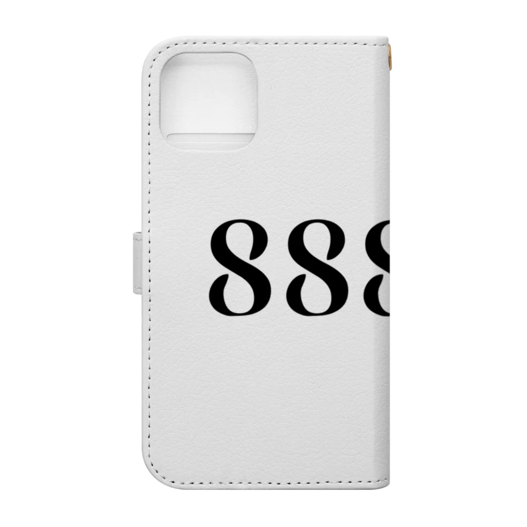 あかさたーなの8888 Book-Style Smartphone Case :back