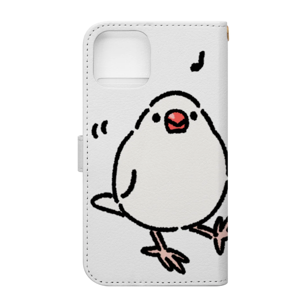 小鳥ハウスの文鳥とマメルリハインコ Book-Style Smartphone Case :back