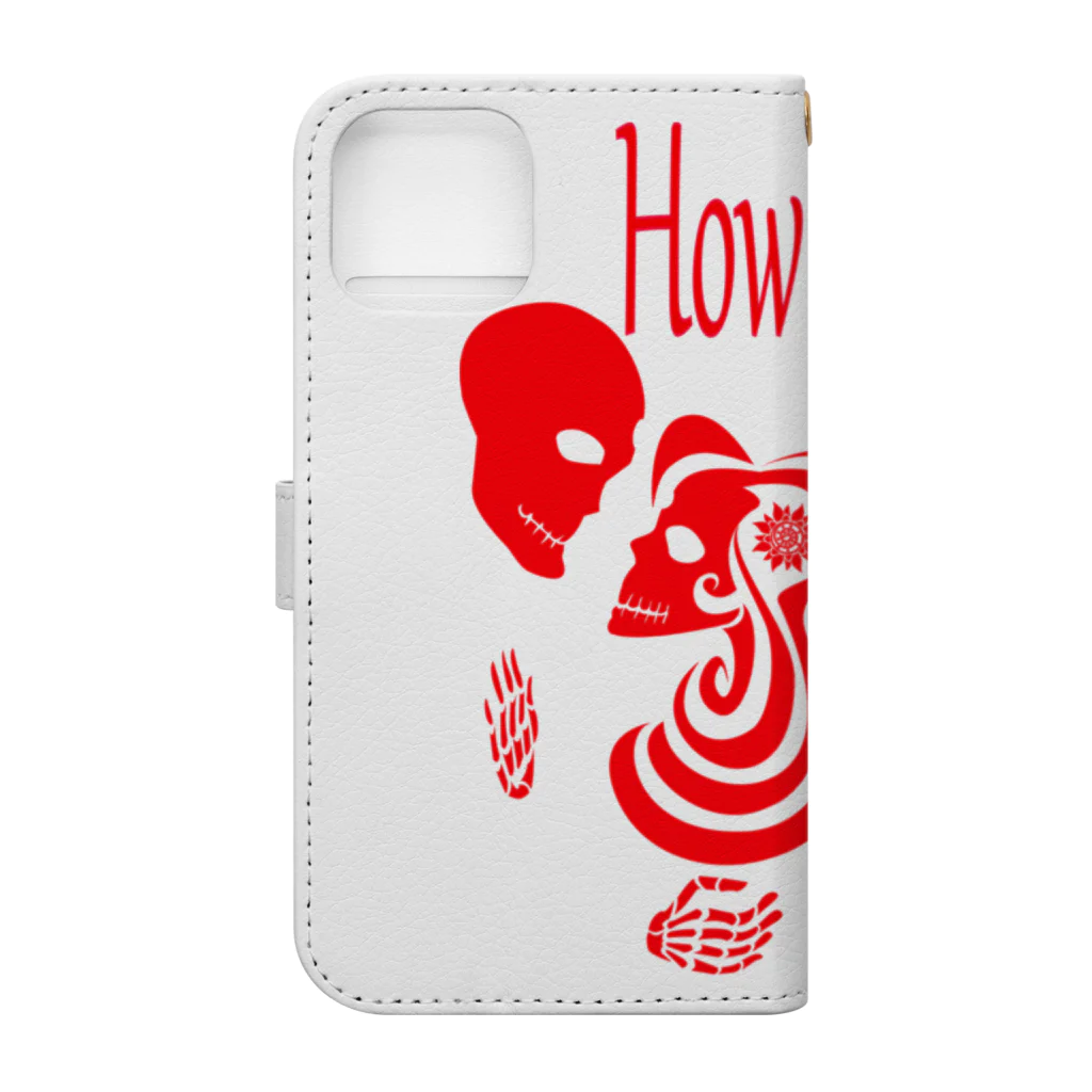 『NG （Niche・Gate）』ニッチゲート-- IN SUZURIのHow Deep Is Your Love（赤） Book-Style Smartphone Case :back