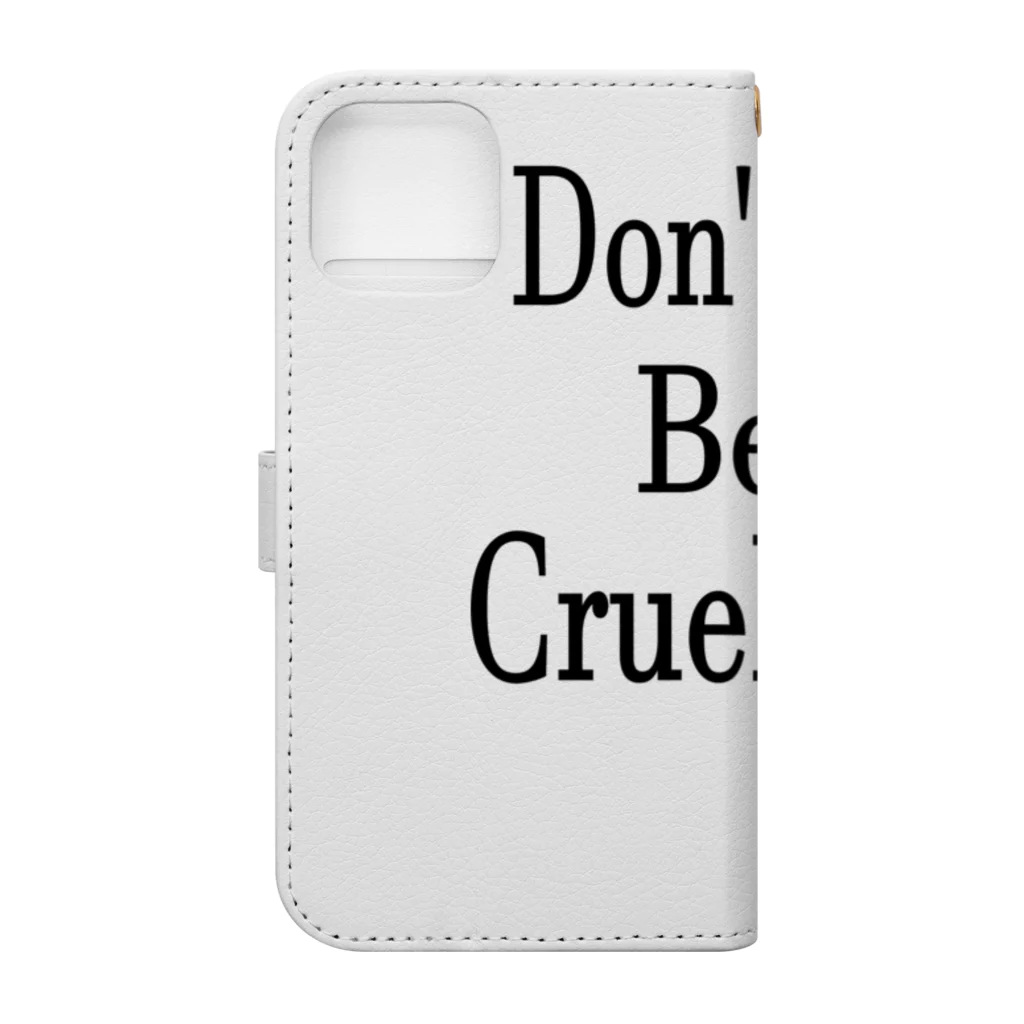 『NG （Niche・Gate）』ニッチゲート-- IN SUZURIのDon't Be Cruel.(黒) Book-Style Smartphone Case :back