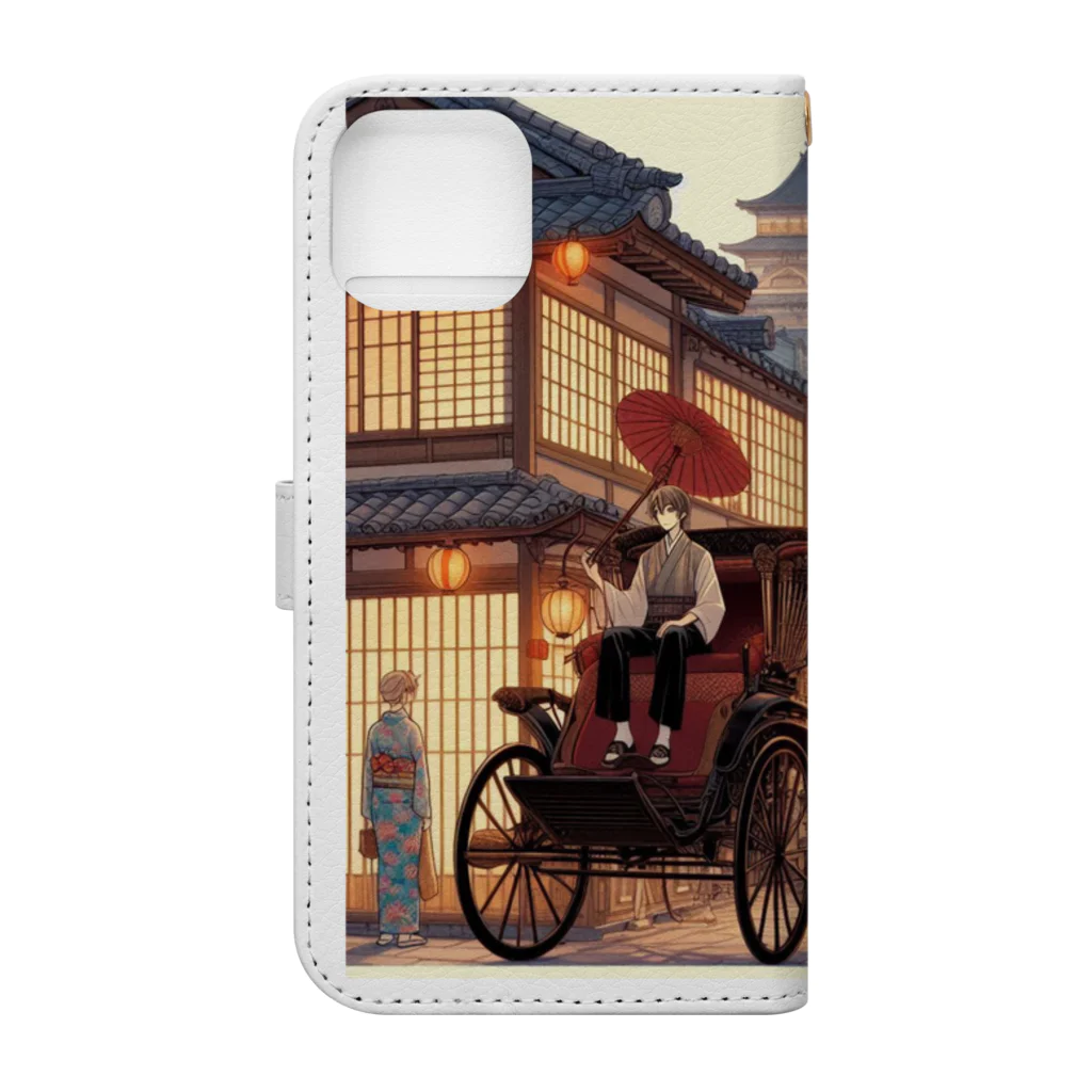 Tsuyokokoの昔の町並み Book-Style Smartphone Case :back