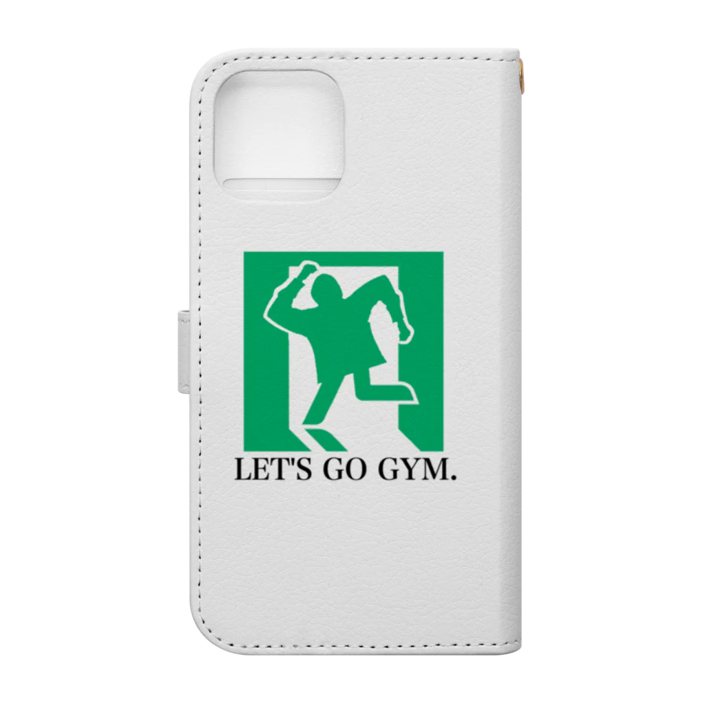 khaua のLet's go to gym 手帳型スマホケースの裏面