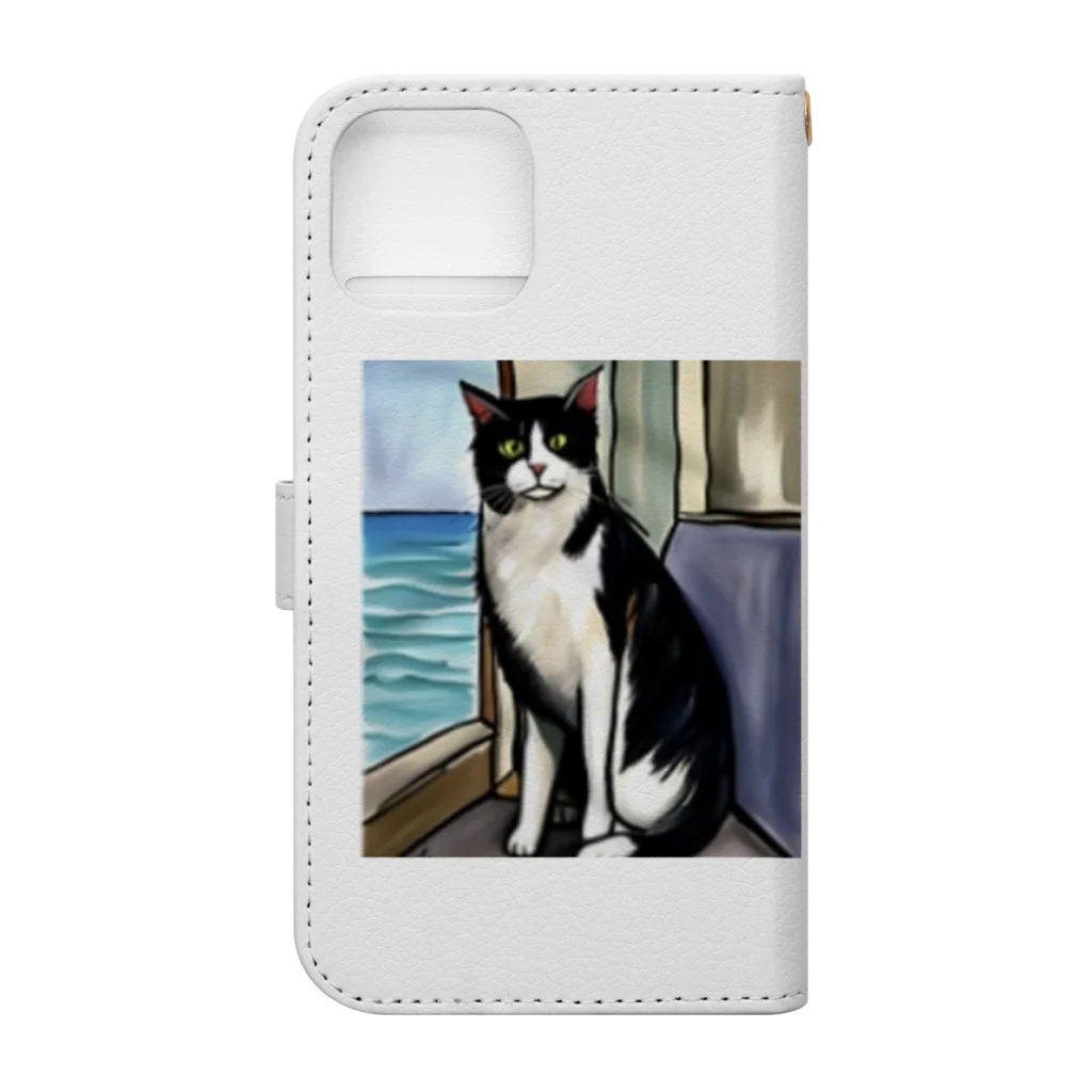 Ppit8の旅する猫 Book-Style Smartphone Case :back