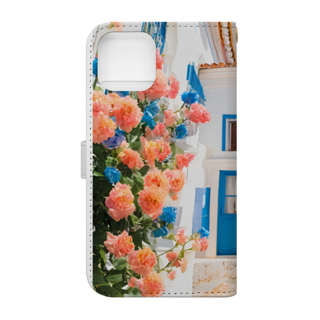 HOSHI-TANEKO🌠の🌺南欧の家🏠 Book-Style Smartphone Case :back