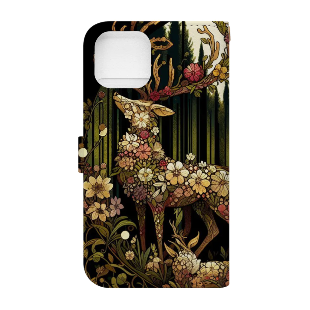 nico251の美しい花でできた生き物たち Book-Style Smartphone Case :back