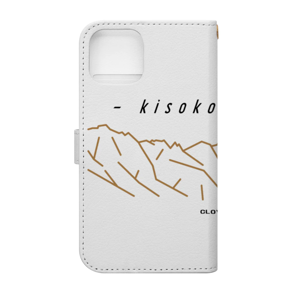 CLOVER🍀EFFECTの木曽駒ヶ岳 Book-Style Smartphone Case :back