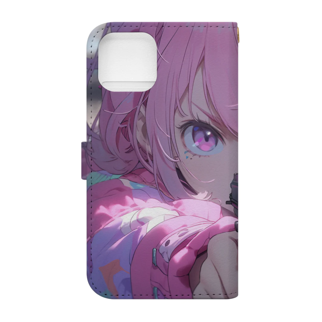 ぶーたんの火花散る戦場 Book-Style Smartphone Case :back