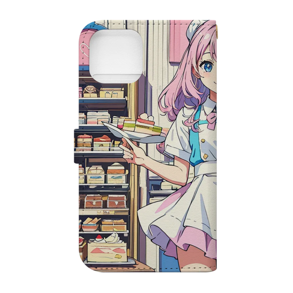 yozoraniyumeoの魔法ケーキ少女 Book-Style Smartphone Case :back