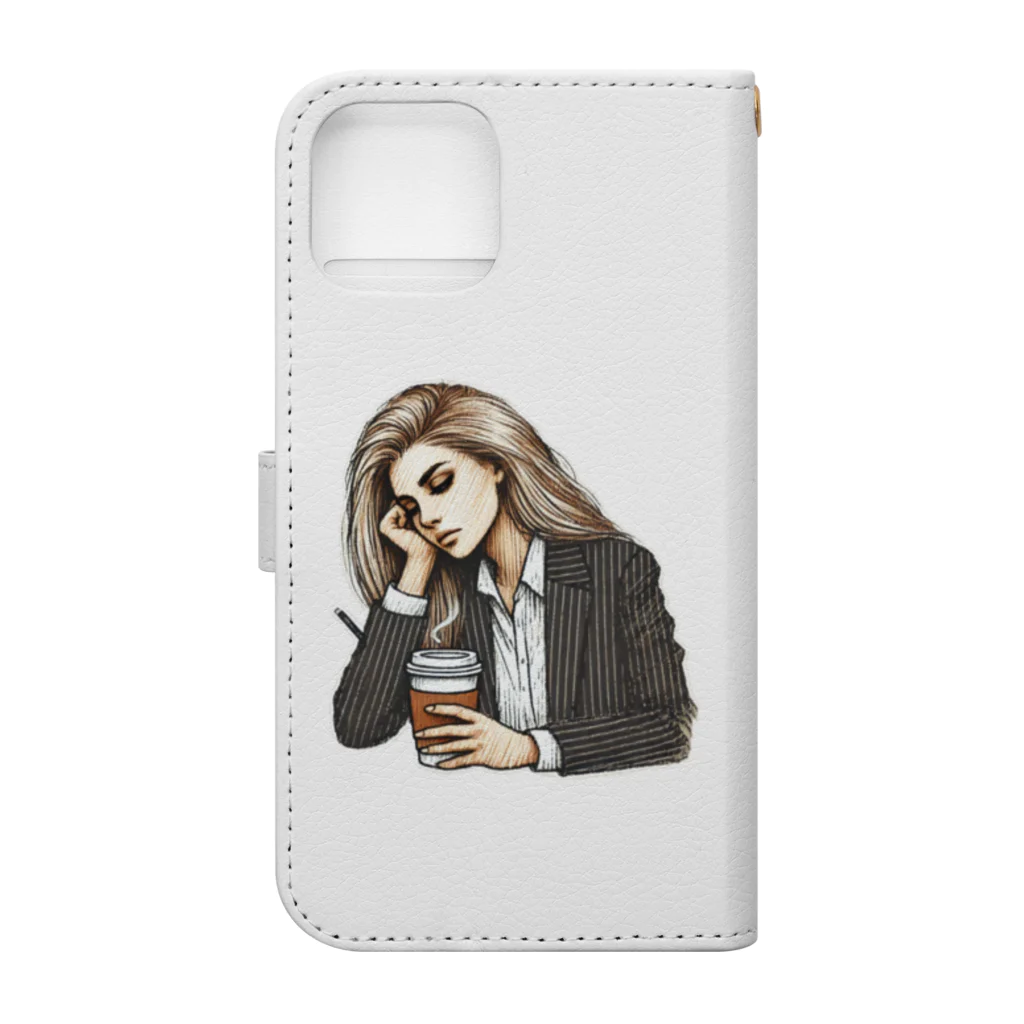 ETOWA_TOWAのDaydreaming Desk Diva Book-Style Smartphone Case :back