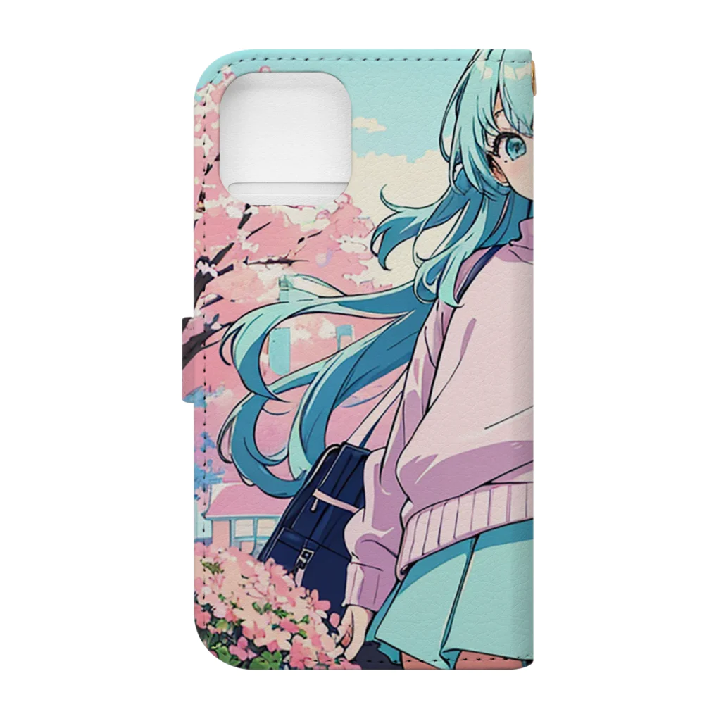 yozoraniyumeoの魔法セーター少女 Book-Style Smartphone Case :back