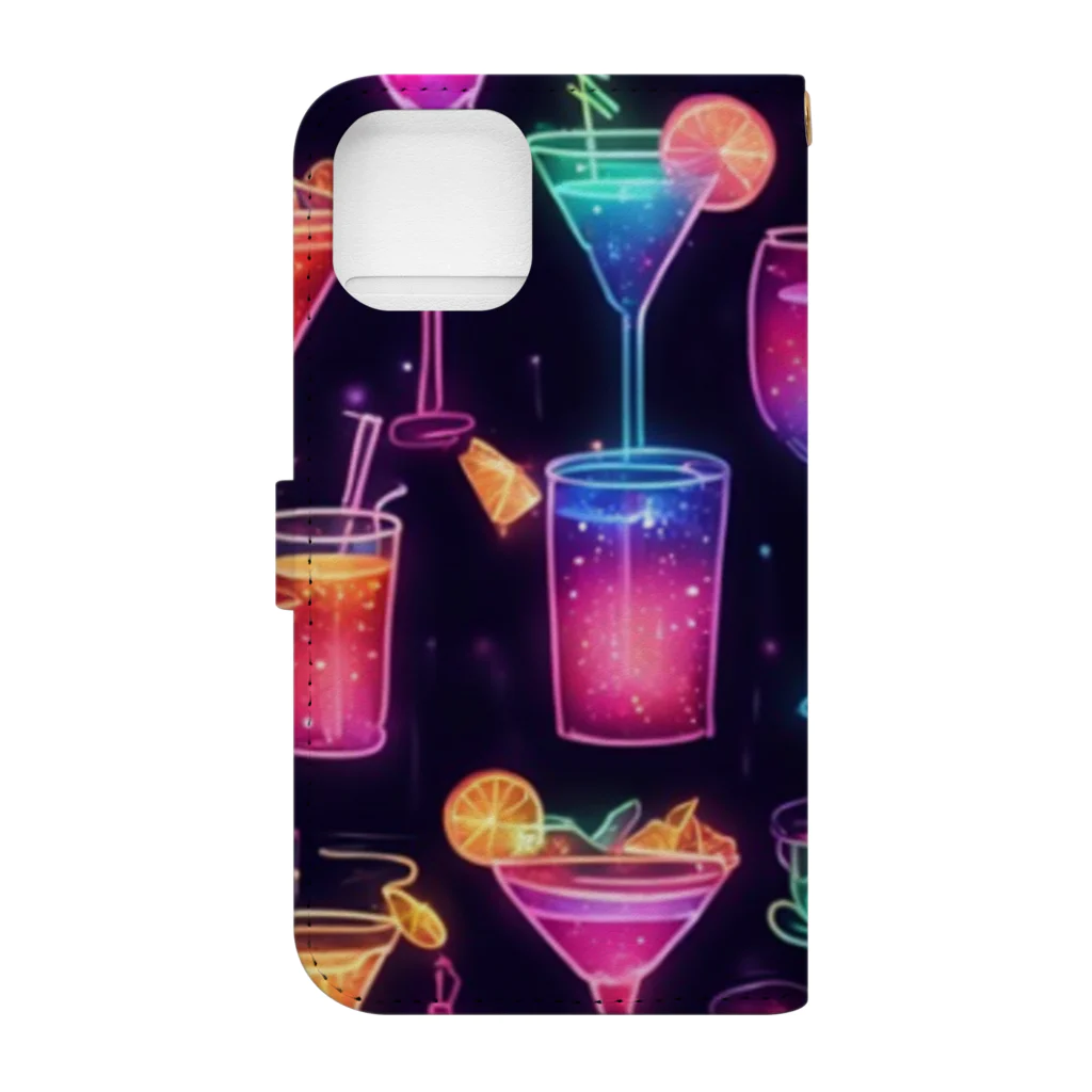 そぼろ堂の※期間限定『🍹ネオンカクテル🍹』 Book-Style Smartphone Case :back