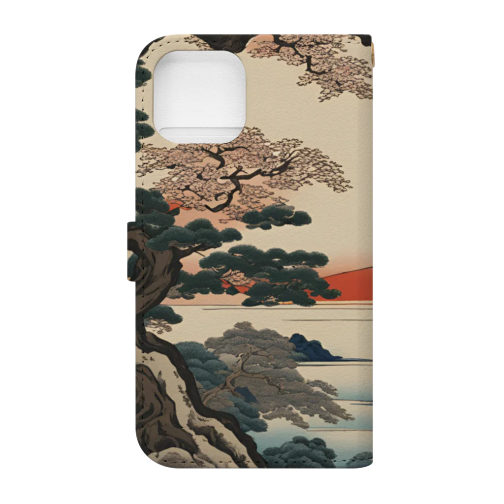 8890の浮世絵 Book-Style Smartphone Case :back