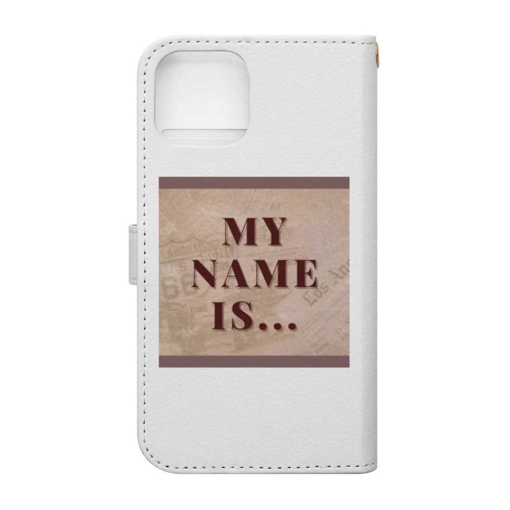 RIKUPANDAのMY NAME IS. . . 手帳型スマホケースの裏面