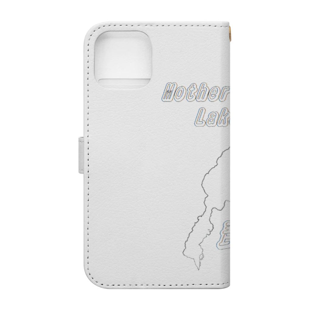 Fishing_wearのMother Lake 琵琶湖 Book-Style Smartphone Case :back