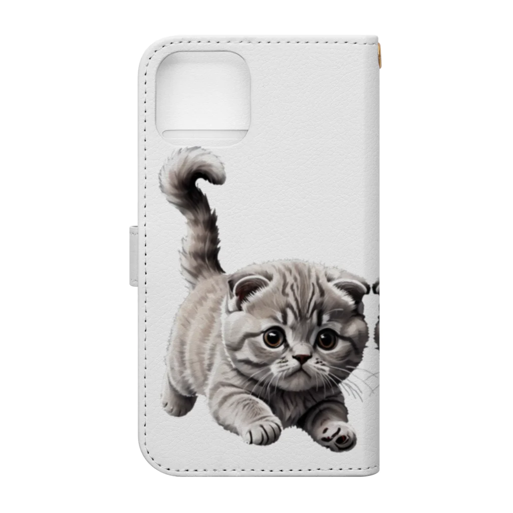 猫は正義♡のやんちゃな子猫 Book-Style Smartphone Case :back