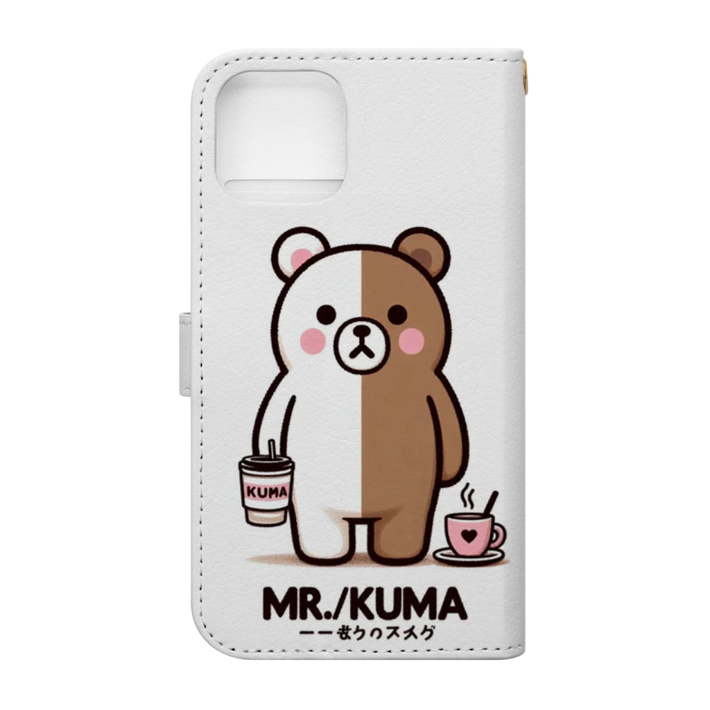 nerobooのお店のMR.KUMAのグッズです Book-Style Smartphone Case :back