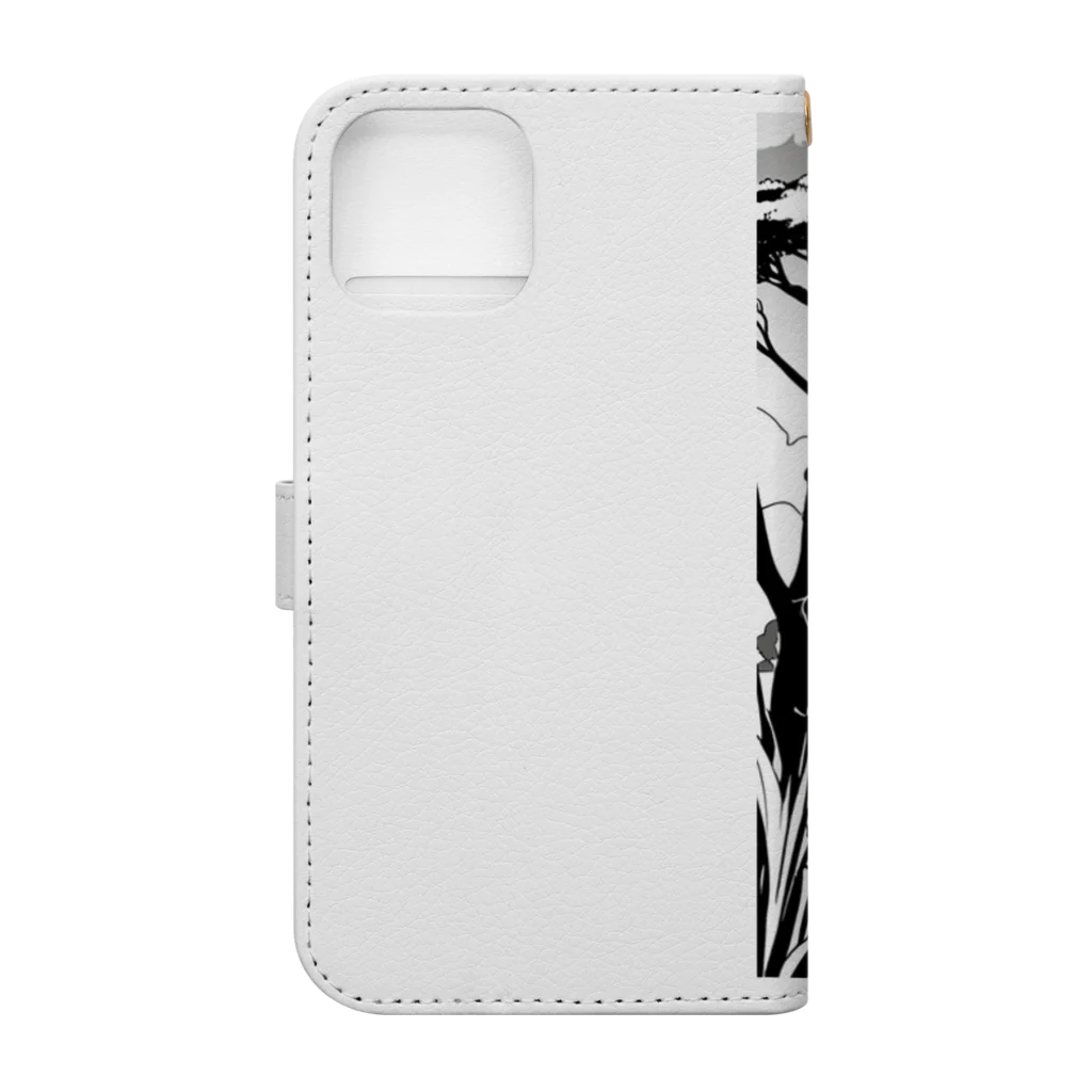 ZZRR12のサファリ Book-Style Smartphone Case :back