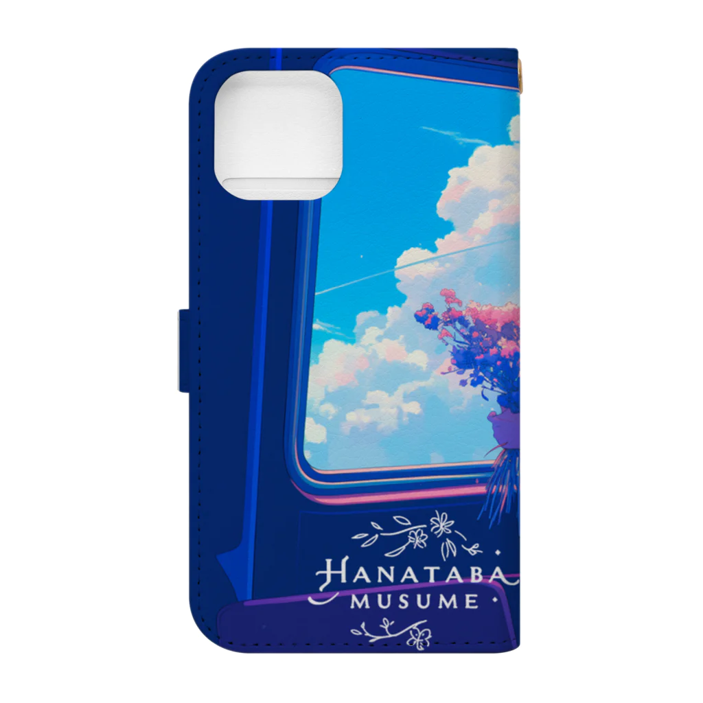 花束娘のA Girl and Flowers on the Journey Book-Style Smartphone Case :back