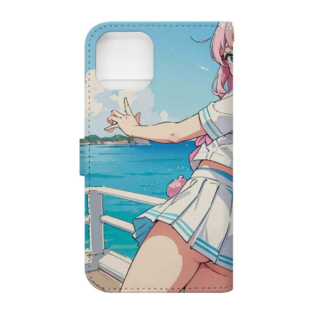 yozoraniyumeoの魔法セーラー少女 Book-Style Smartphone Case :back