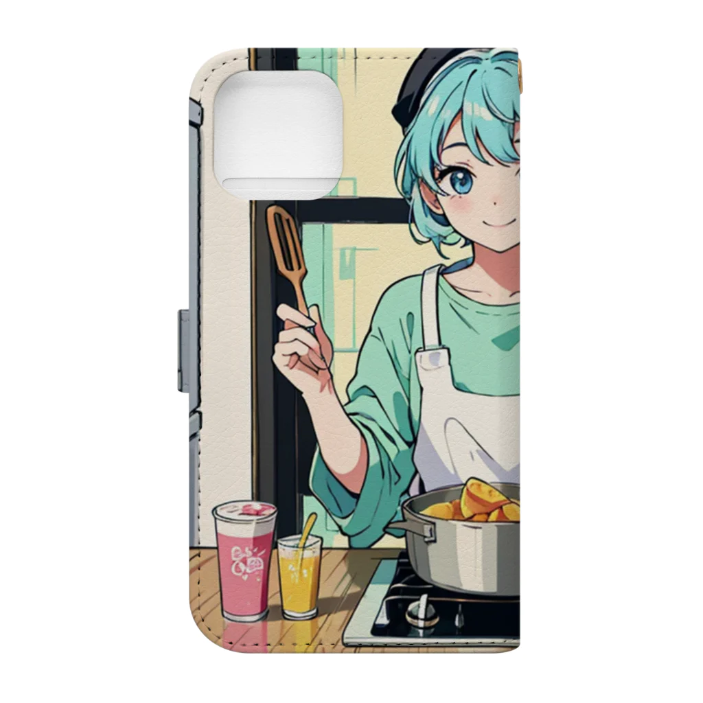 yozoraniyumeoの魔法料理研究家少女 Book-Style Smartphone Case :back