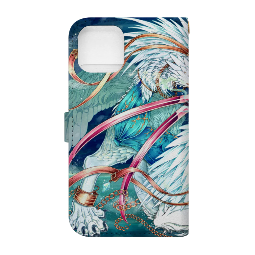 St.MariaのiPhone15【Dire】 Book-Style Smartphone Case :back