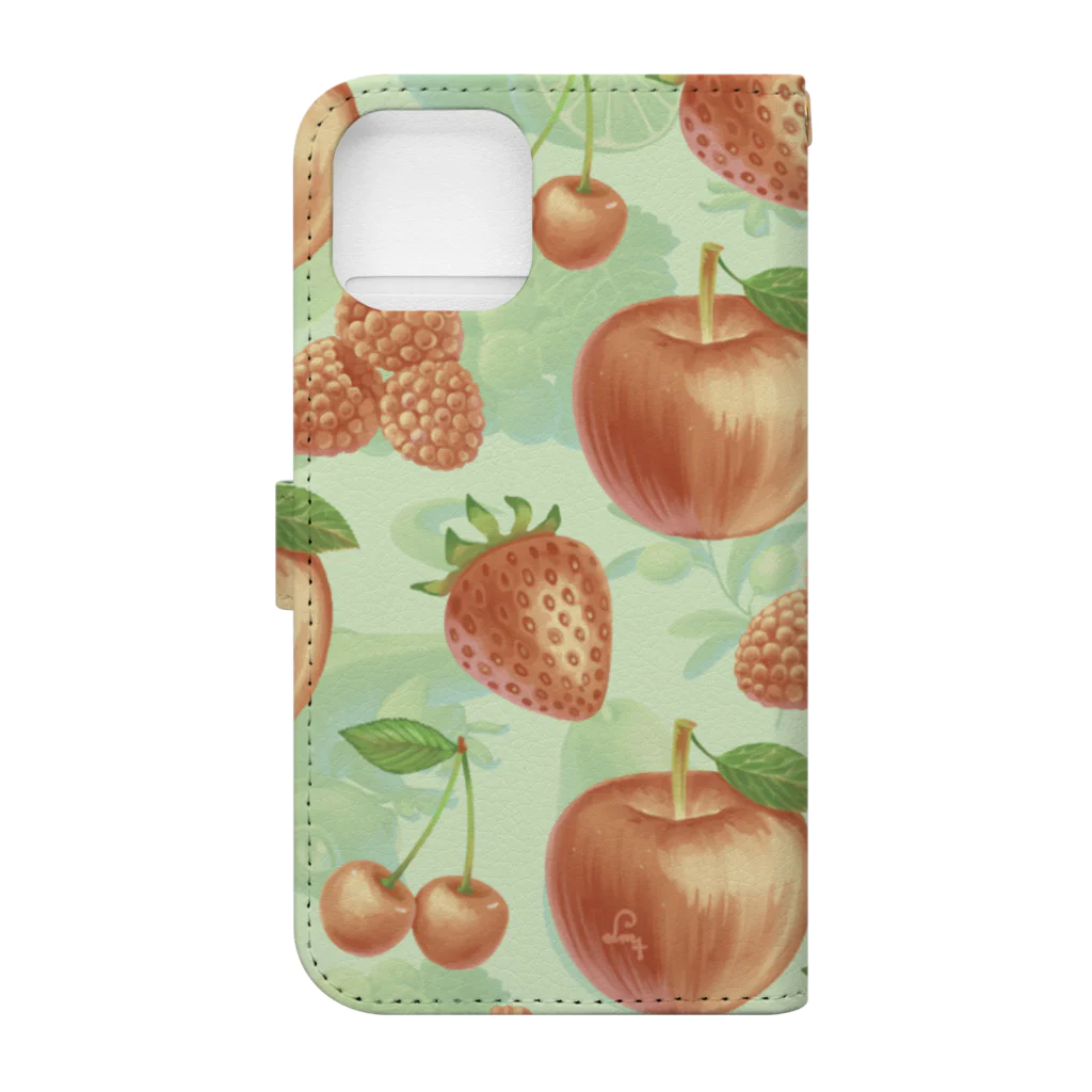 St.MariaのiPhone手帳型【Dem】 Book-Style Smartphone Case :back