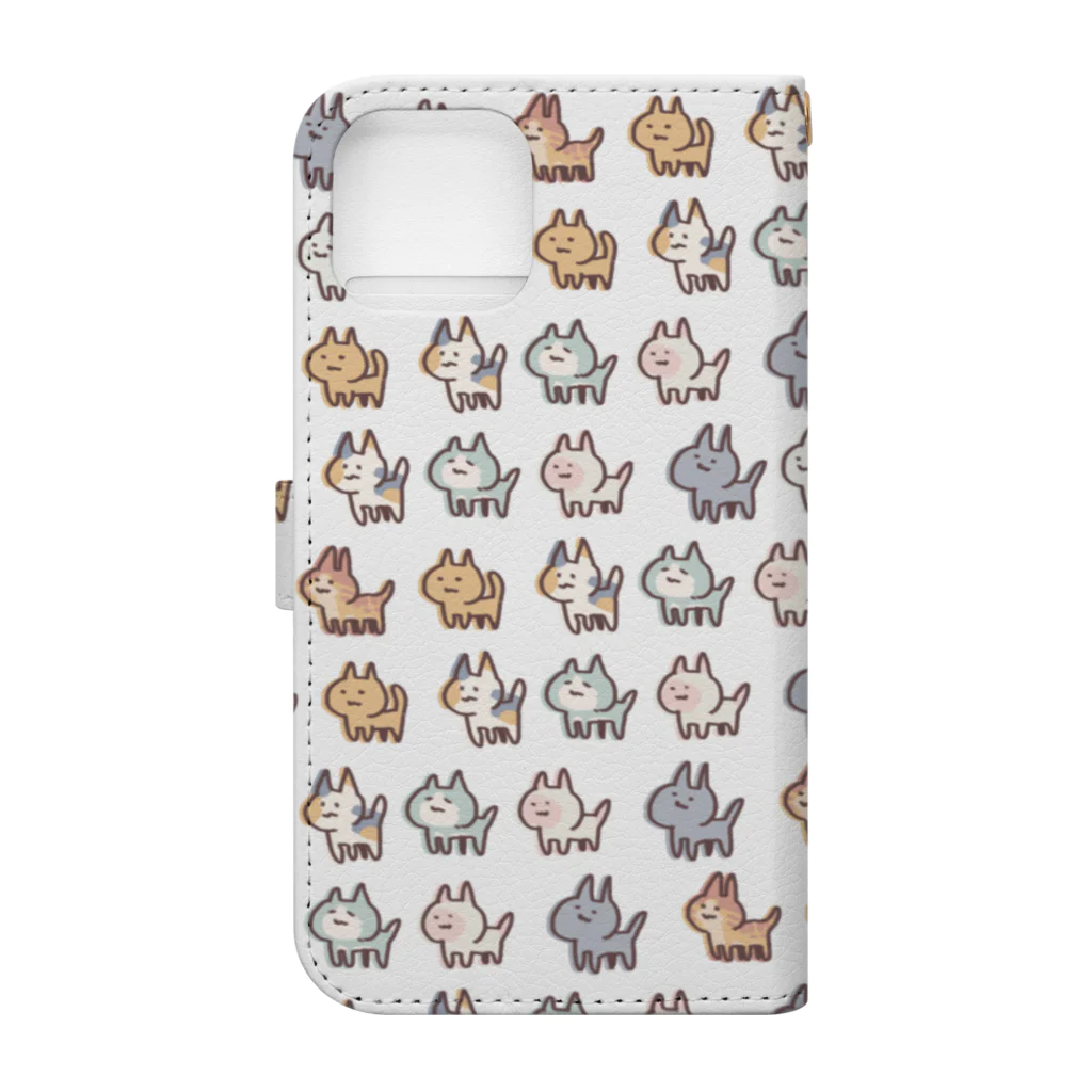 梅味の猫の大群 Book-Style Smartphone Case :back