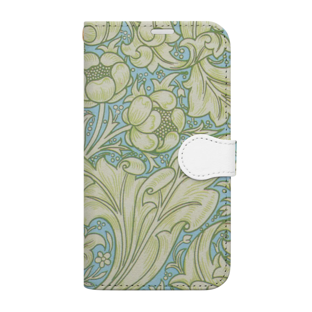 かえる商店のBachelor's Button by William Morris Book-Style Smartphone Case