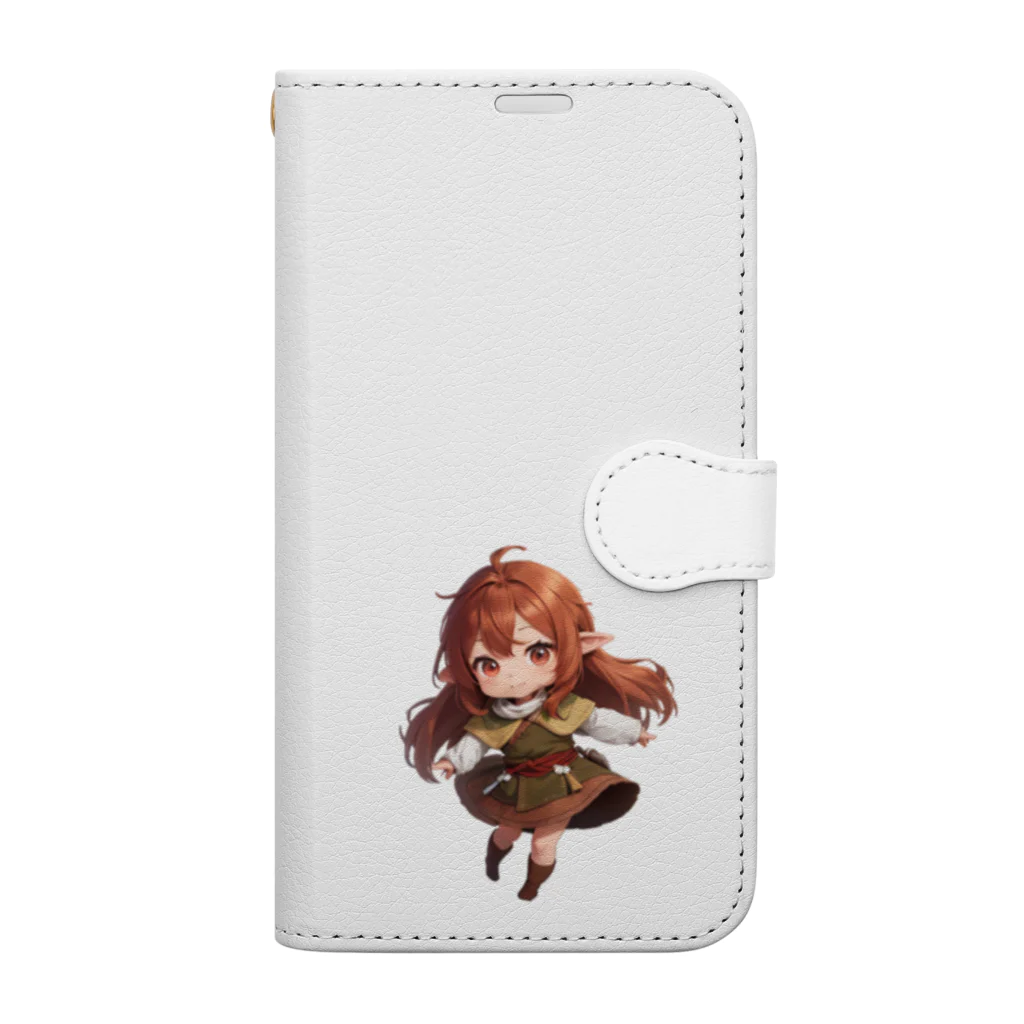 二頭身キャラが好きですの秋をイメージしました Book-Style Smartphone Case