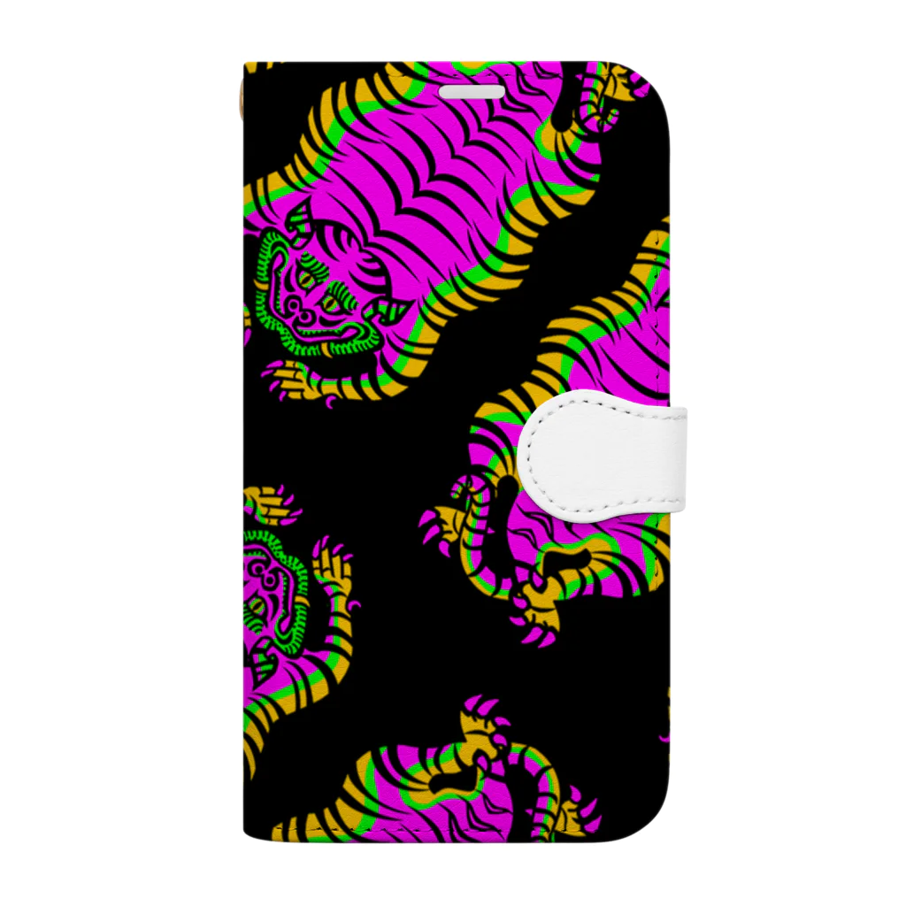 中華呪術堂（チャイナマジックホール）のPsychedelic Tigers Book-Style Smartphone Case