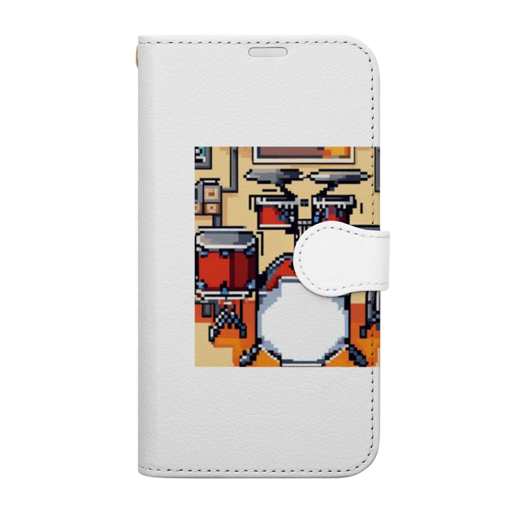 ほっこり絵音舎のドラムセット Book-Style Smartphone Case