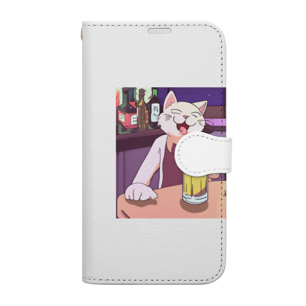 ブギーズの酔っ払いの猫くん Book-Style Smartphone Case