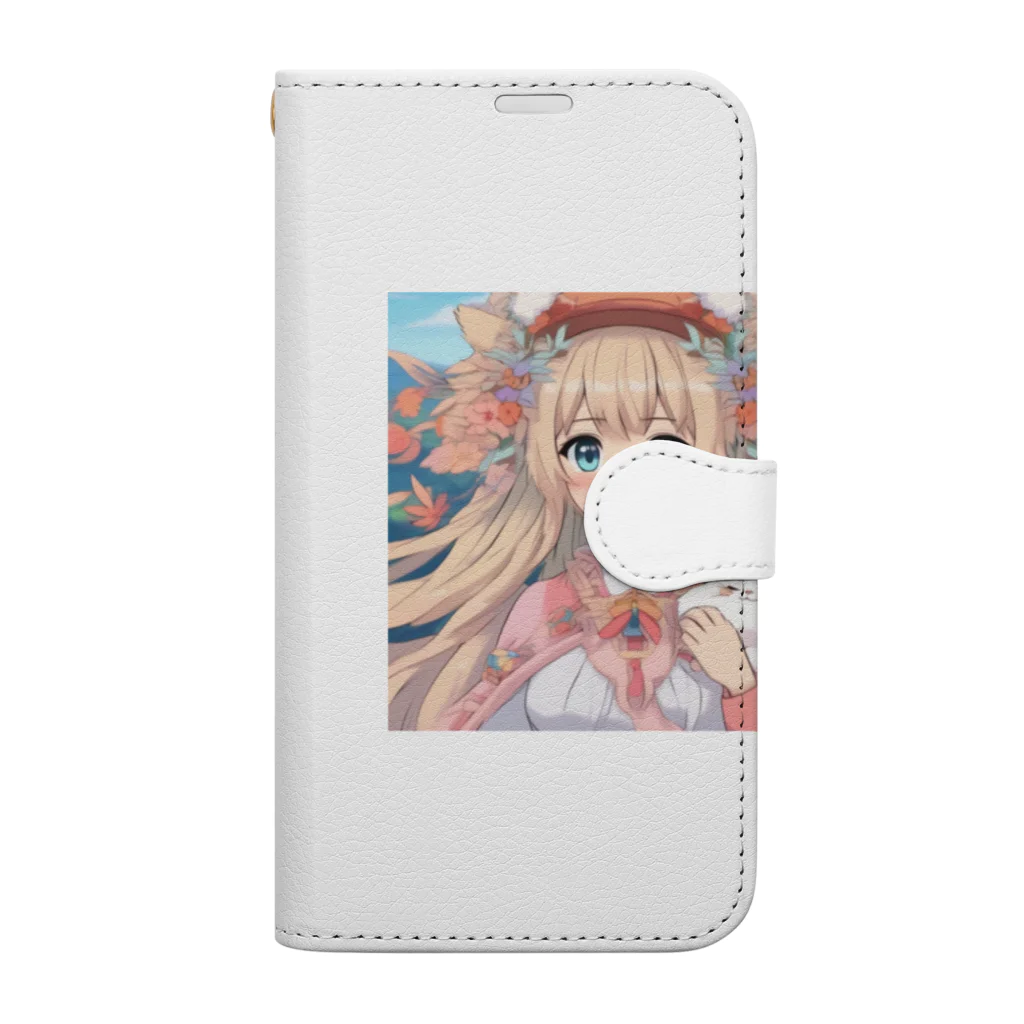 cameron2のほわほわガール Book-Style Smartphone Case