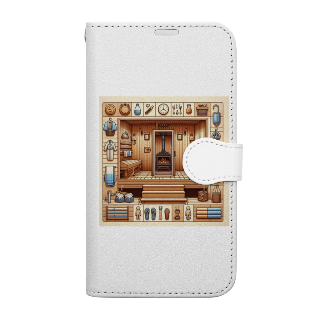 I am japanese(^▽^)/のサウナ Book-Style Smartphone Case