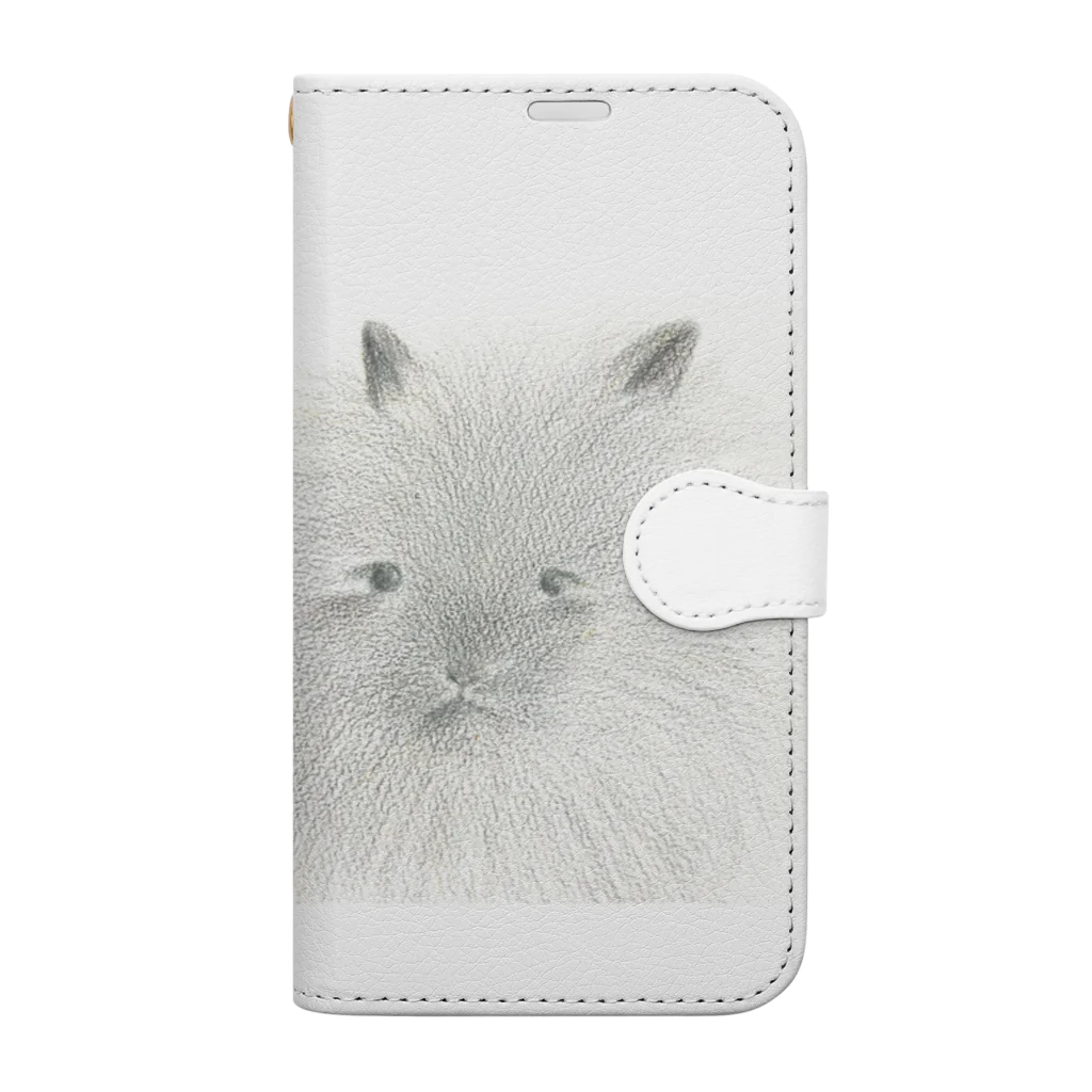 月詠桔梗のふわふわうさぎ Book-Style Smartphone Case