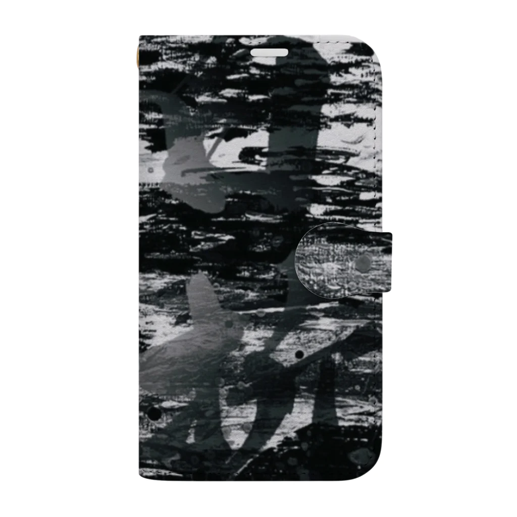 water to birthday の百折不撓×閏の光 hiroka コラボ iphone cover 手帳型スマホケース