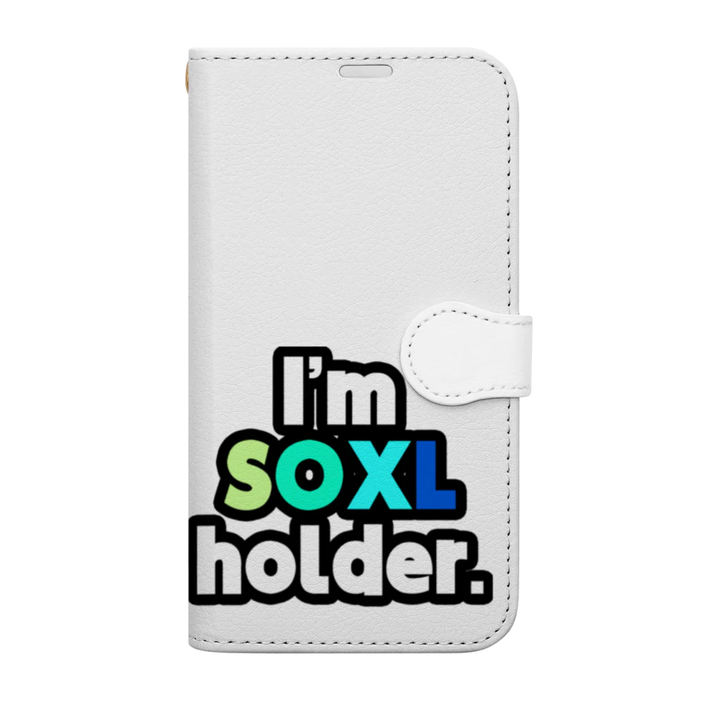 ゆでがえる(非正規こどおじでも底辺セミリタイアできますか?)のI'm SOXL holder. Book-Style Smartphone Case