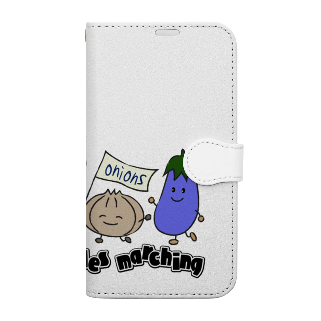 sari'sのvegetables marching Book-Style Smartphone Case