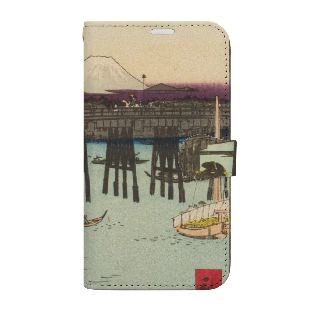 浮世絵屋の広重「冨二三十六景⑥　東都両ごく」歌川広重の浮世絵 Book-Style Smartphone Case