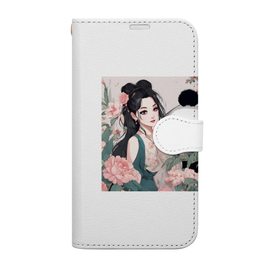 アニマルズの美女とパンダ Book-Style Smartphone Case