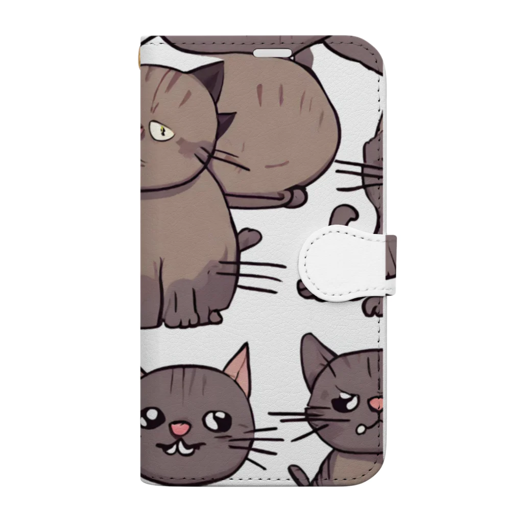 takuSHOP99のブサかわ猫のリベンジ Book-Style Smartphone Case