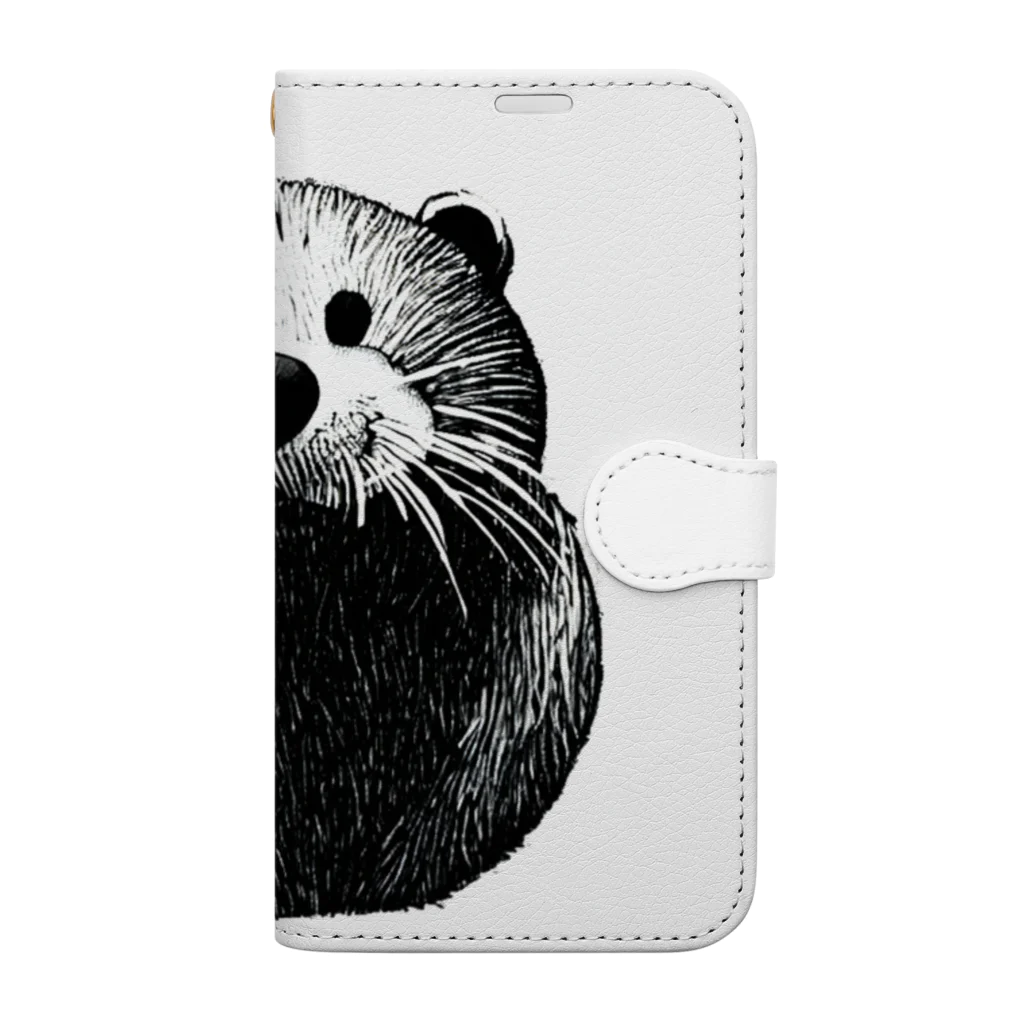 夢幻カワウソくんのお店のカワウソくん(文字なし) Book-Style Smartphone Case