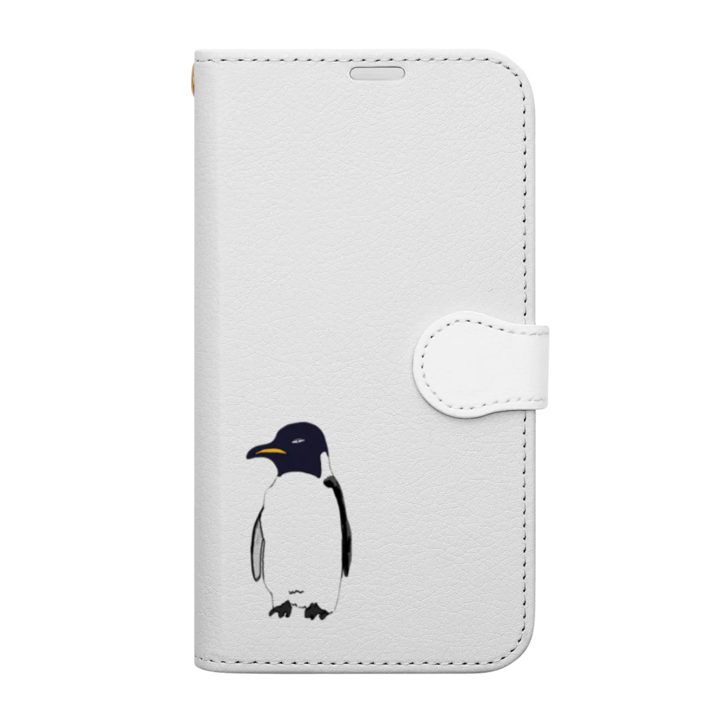 目つきが鋭い動物たちの目つきの鋭いペンギン Book-Style Smartphone Case