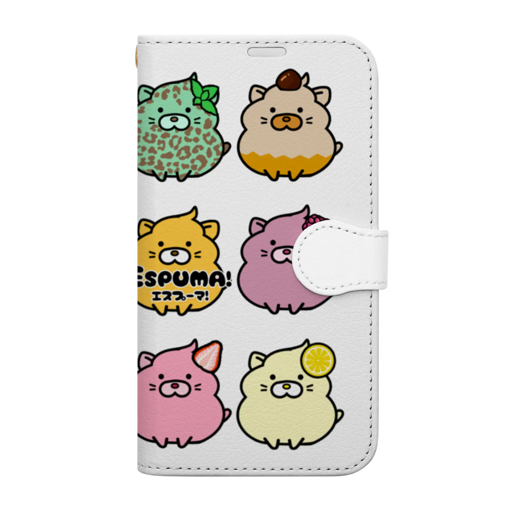 太郎丸のふわふわエスプーマ！ Book-Style Smartphone Case