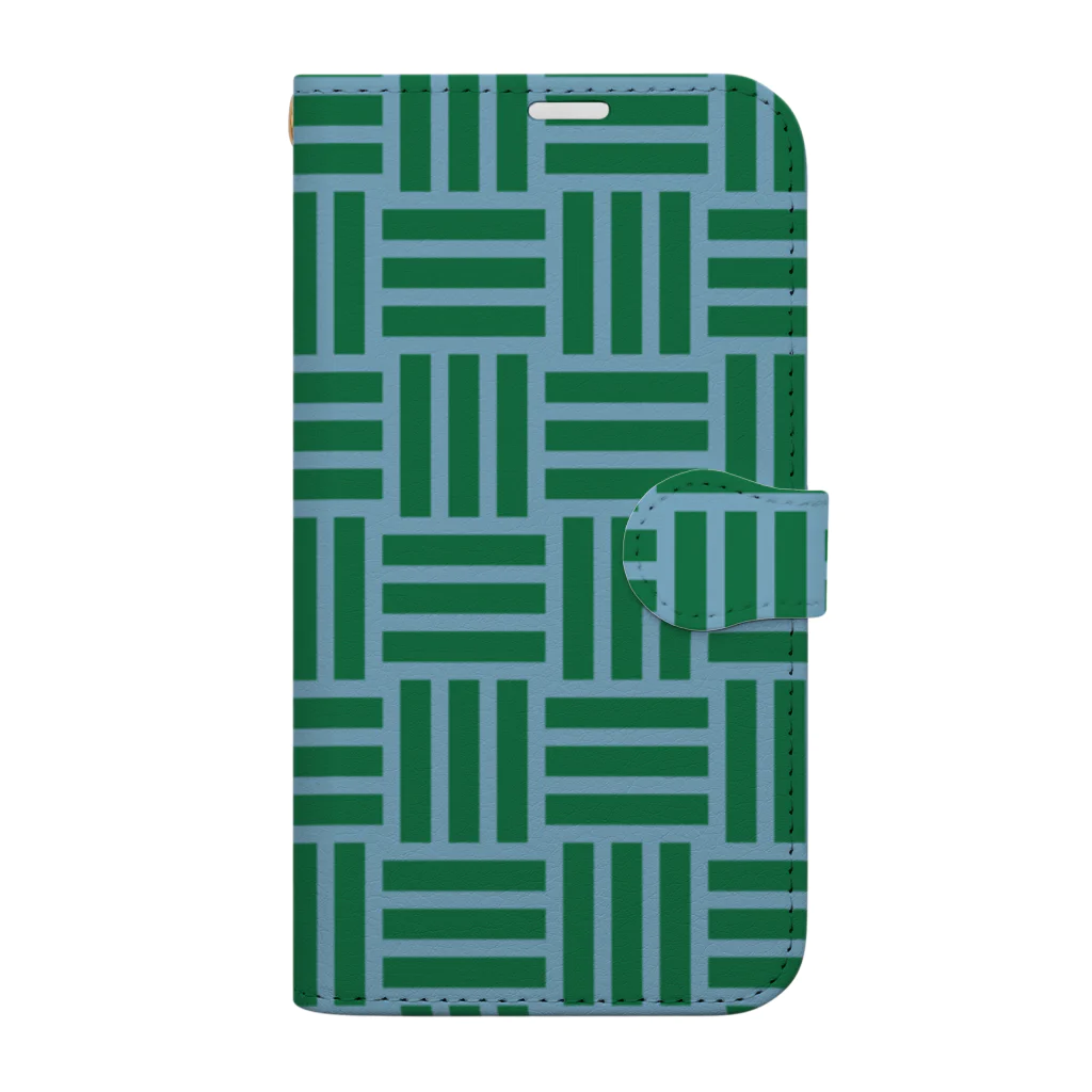 Musashi和柄Shop 【Japanese pattern】の三崩し手帳型スマホケース Book-Style Smartphone Case