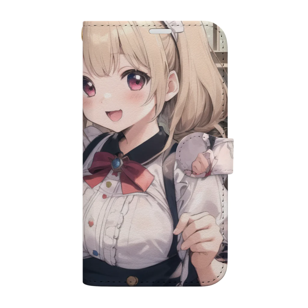 アカタスアオの女の子 クッキング Book-Style Smartphone Case