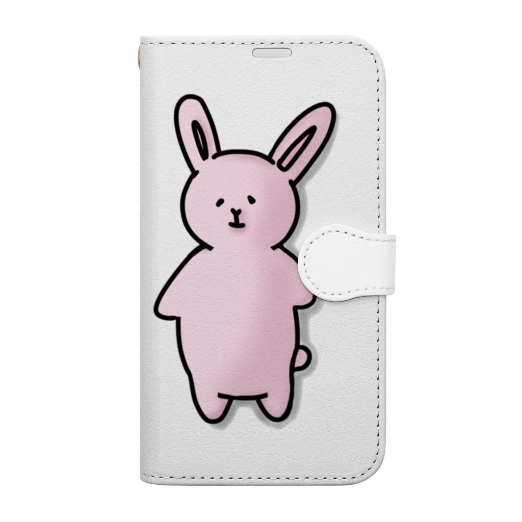 みつまめこshopのポテっとうさぎ Book-Style Smartphone Case