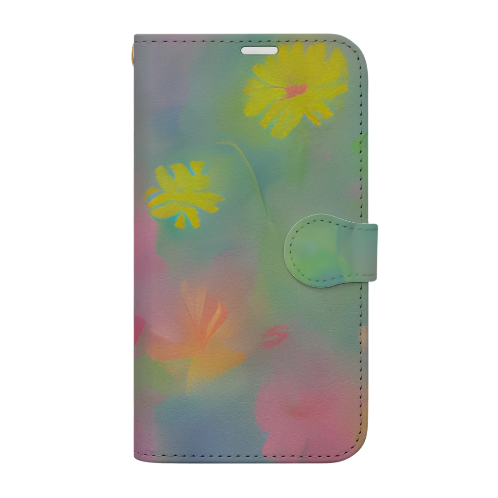 tleflower のFlower 手帳型スマホケース