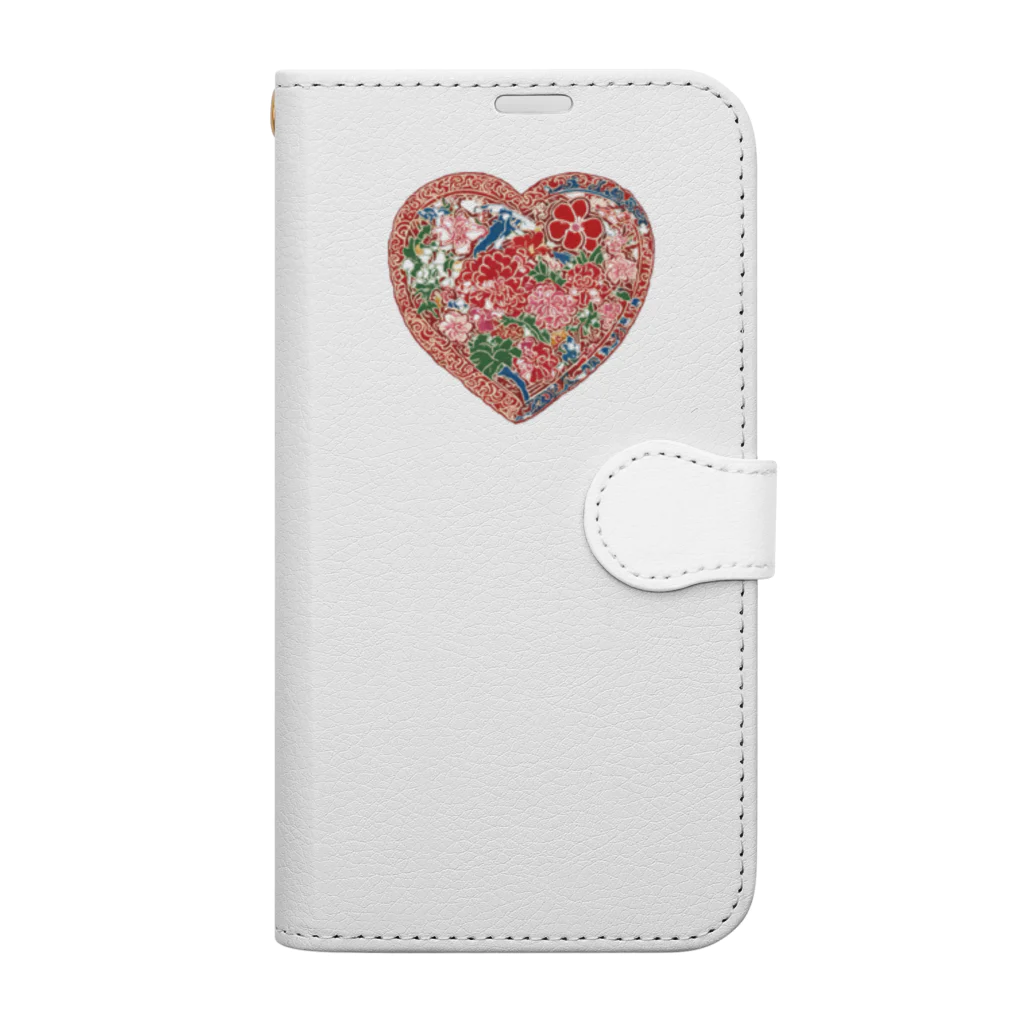 HeartyTimeのハート紅型 Book-Style Smartphone Case